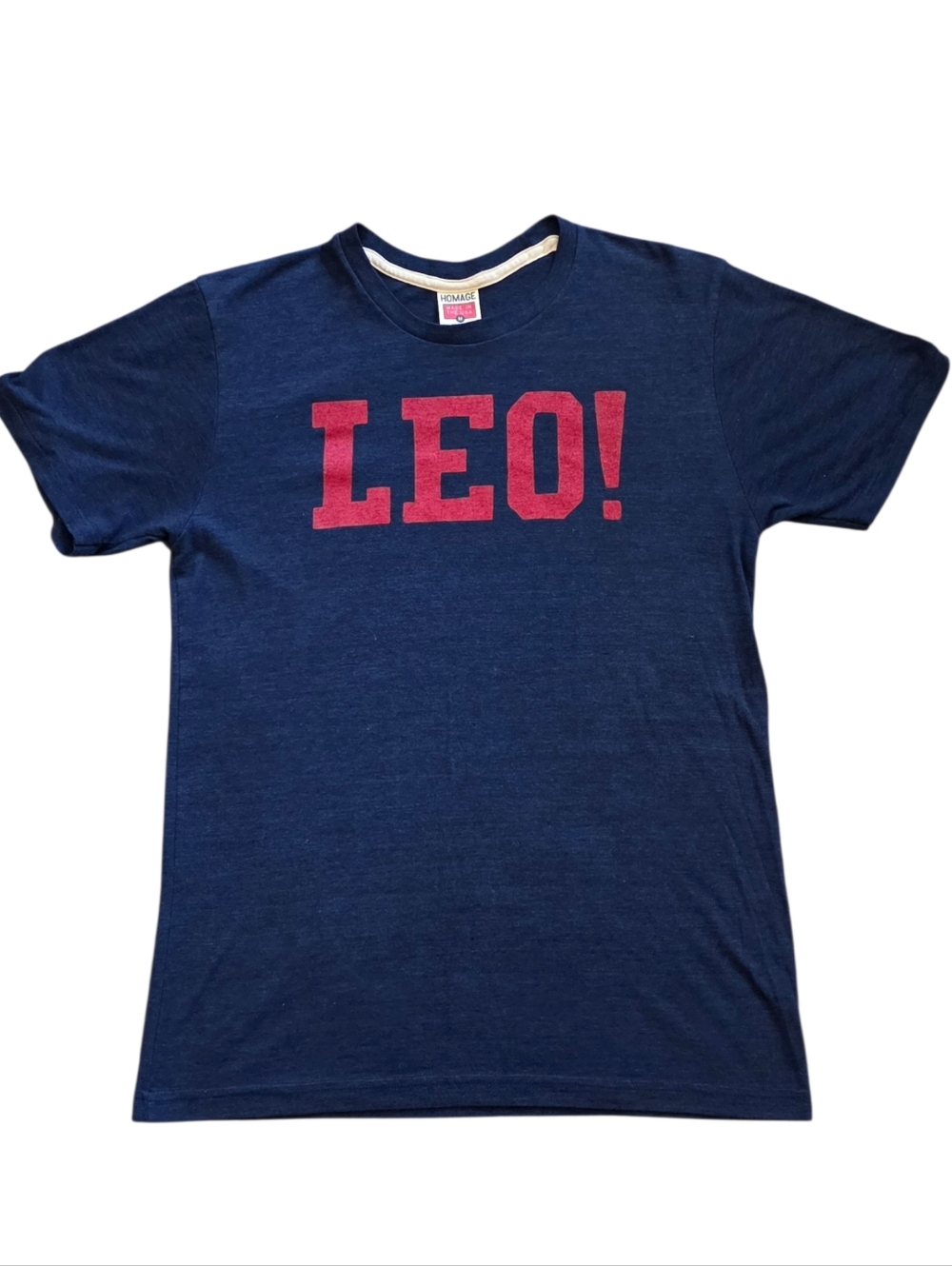 HOMAGE Medium Columbus Blue Jackets LEO! Anthem Singer Tee Shirt
